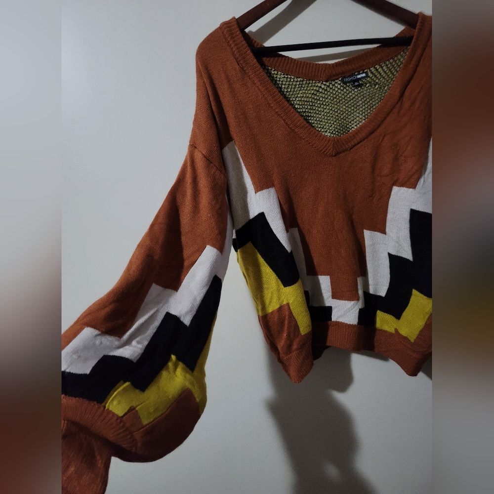 Womens Colorblock Sweater - Picture 3 of 5